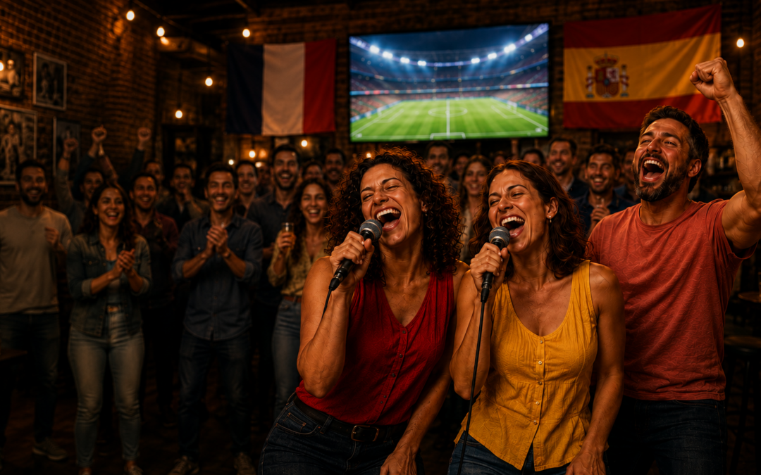 Karaoke y semifinal Francia–España en Zigia28