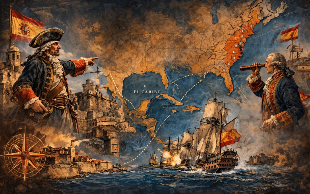 España siglo XVIII: El Caribe y las 13 colonias de Norteamérica